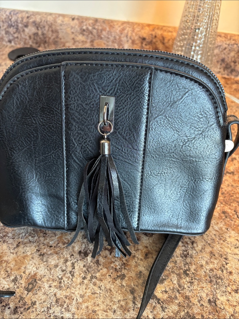 Sam & Hadley Classic Black Tassel Crossbody Bag